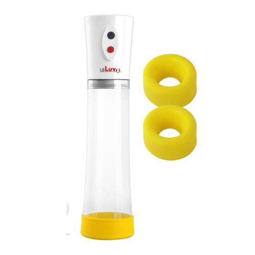 LeLuv Eros White USB-Powered Electric Penis Pump - front view
