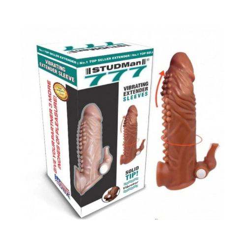 Studman 777 Silicon Penis Extender Vibrating Sleeve - front view