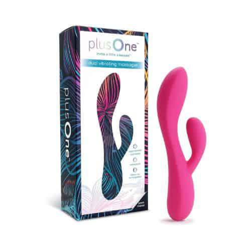 plusOne Dual Rabbit Vibrator for Women - Pink