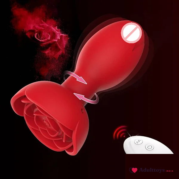 10 Vibrating Butt Plug Remote Control With Rotating Modes For Couples - front view
