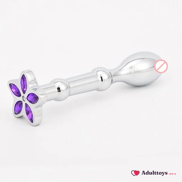 Bondage Masters Butt Plug Metal Tunnel With Removable End - front view