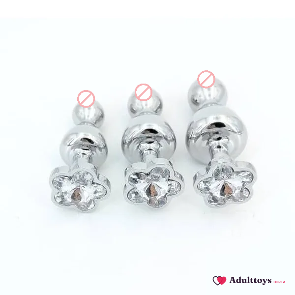 Smooth Crystal Jewellery Metal Anal Plug