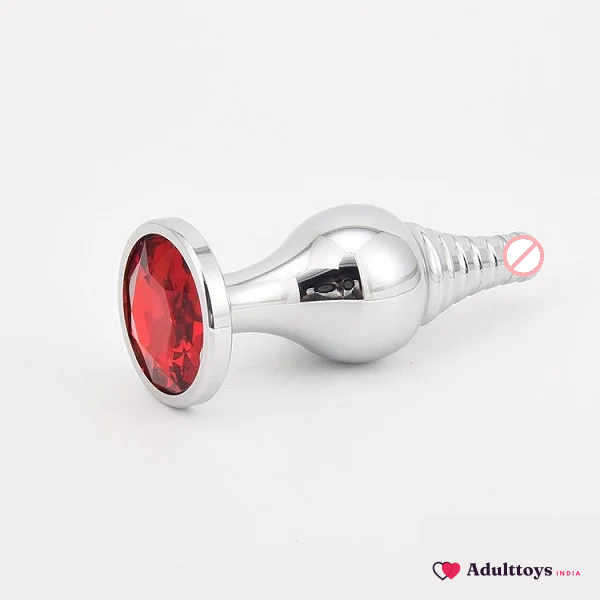 Metal Butt Plug Sparkler - Red Gem