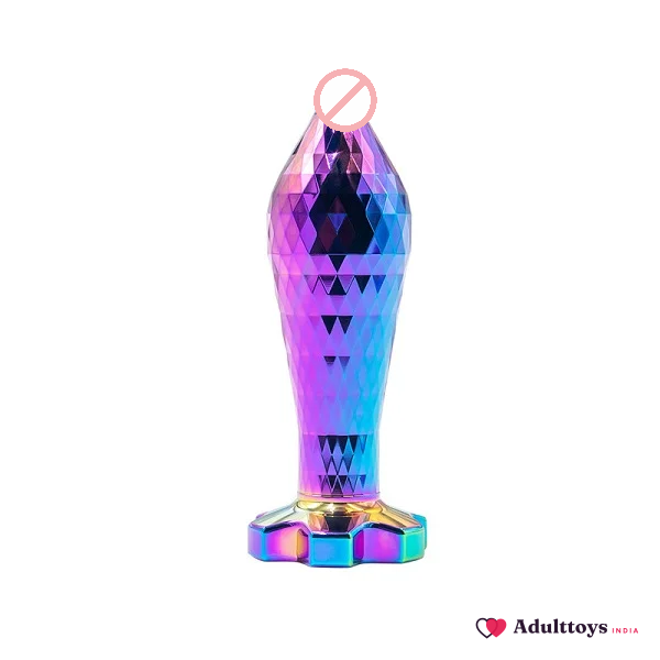 Plum Blossom Diamond Shape Metal Anal Dilator Device Butt Plug