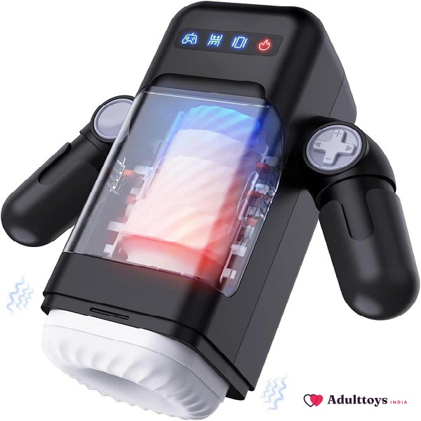3-in-1 Electric Masturbator with 10 Telescopic Functions - front view