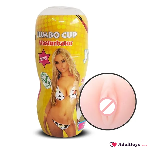 Jumbo Ultra Soft Wet Pussy Masturbator Cup - front view