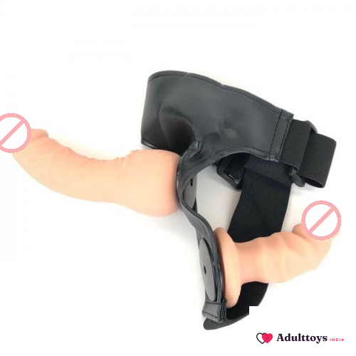 BAILEY Double Dildo with Strap-On Adjustable Belt - front view
