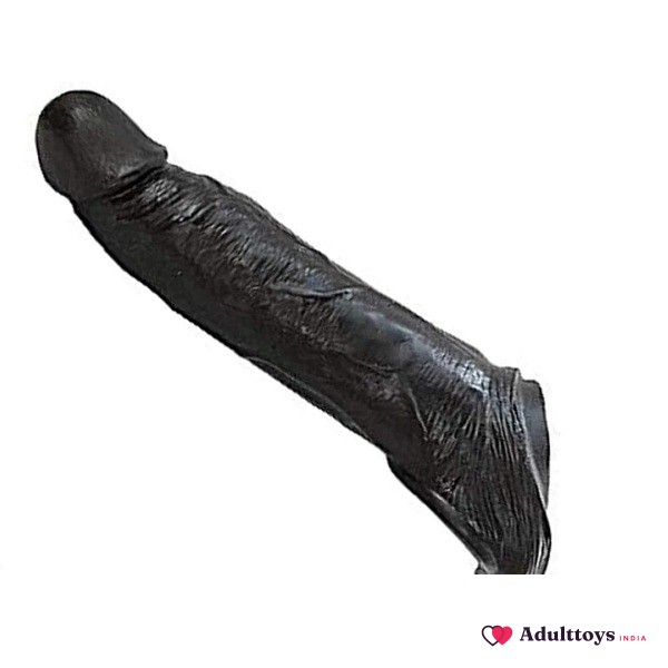 Black Penis Sleeve Extender India - Jumbo 7 Inch - front view