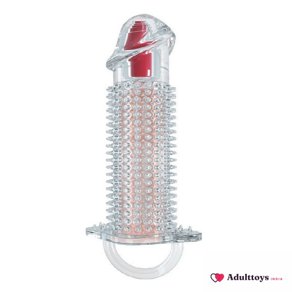 Dotted Crystal Clear Reusable Vibrating Condom