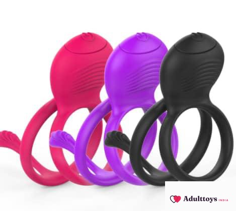 RIVE Dual Vibrating Penis Stretchy Cock Rings - front view