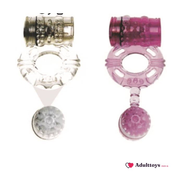 Zenith Silicone Delay Pink Massage Vibration Cock Ring - front view