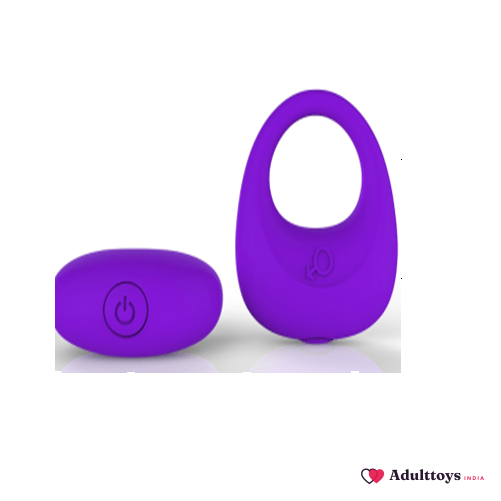 Buddy Purple Silicone Vibrating Cock Ring - front view