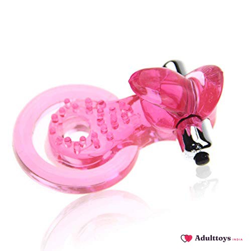 Jolt Dual Rings Vibe Tongue Style Delay Ejaculation - front view