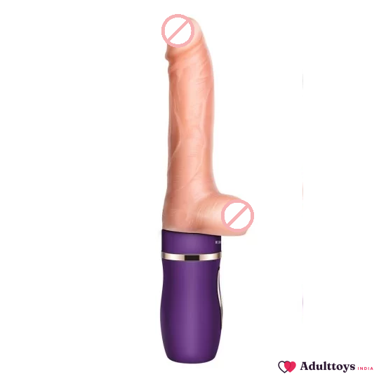 Thrusting Silicone Vibrator Dildo Big Powerful Massager - front view