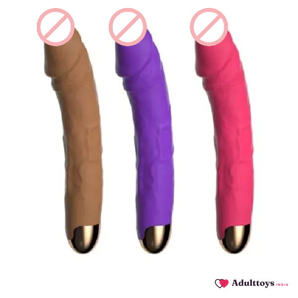 8.19 Inch Big Vibrating Rotation Auto Dildo BDSM Sex Toy For Anus - front view