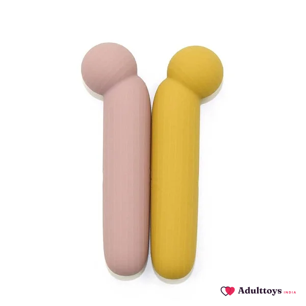 Frisky ultd Wobble Mini Wand Vibrator In the Nude Collection - front view