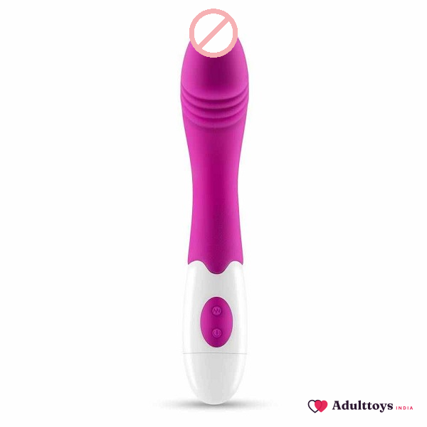 Janu Soft Silicone Female G Spot USB Vibrator Pink - front view