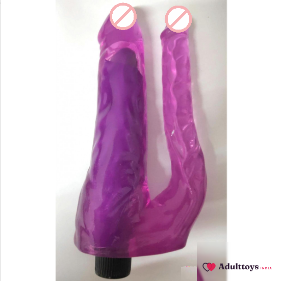 Jelly Multi Speed Vibrating Double Dildo - front view