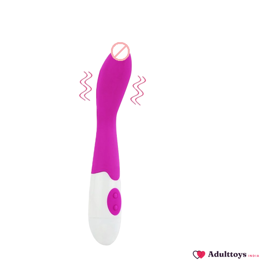 Joy Pink And White 7 Speed G Spot Vibrator - front view