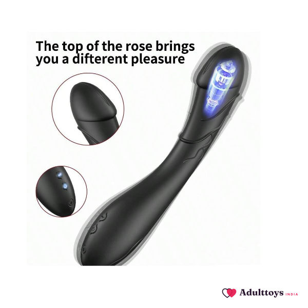 Powerful Rose Dildo Vibrator With 10 Vibration Modes - front view