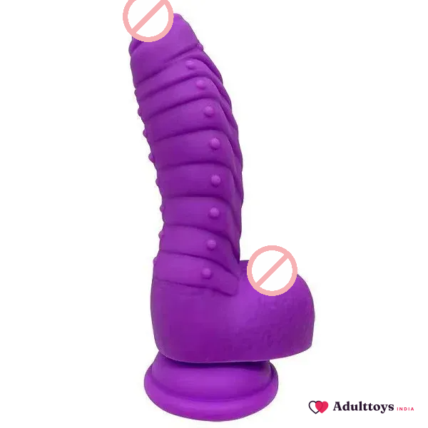 18.5 CM Silicone Realistic Ripped Dildo - front view