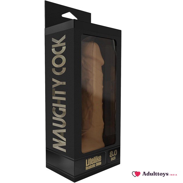 Naughty Realistic Silicone Dildo With Suction Cup Flesh 6inch