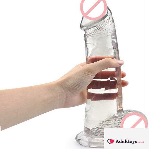 Transparent Realistic Clear 8 Inch Dildo With Suction Cup