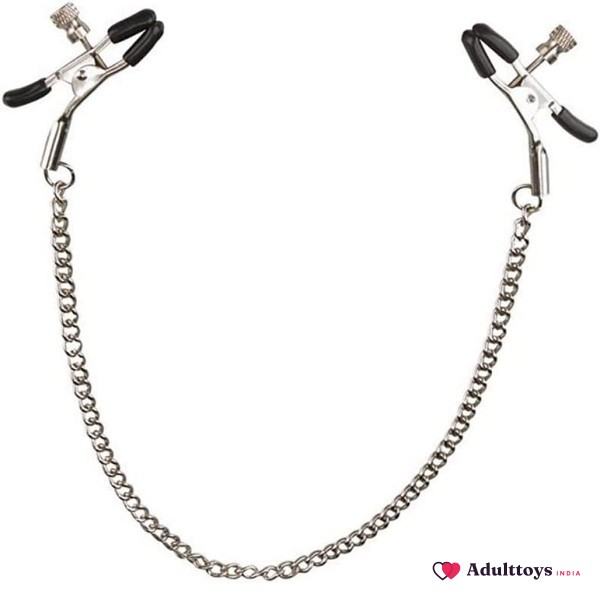 Stylish Adjustable Nipple Chain with Bells - front view