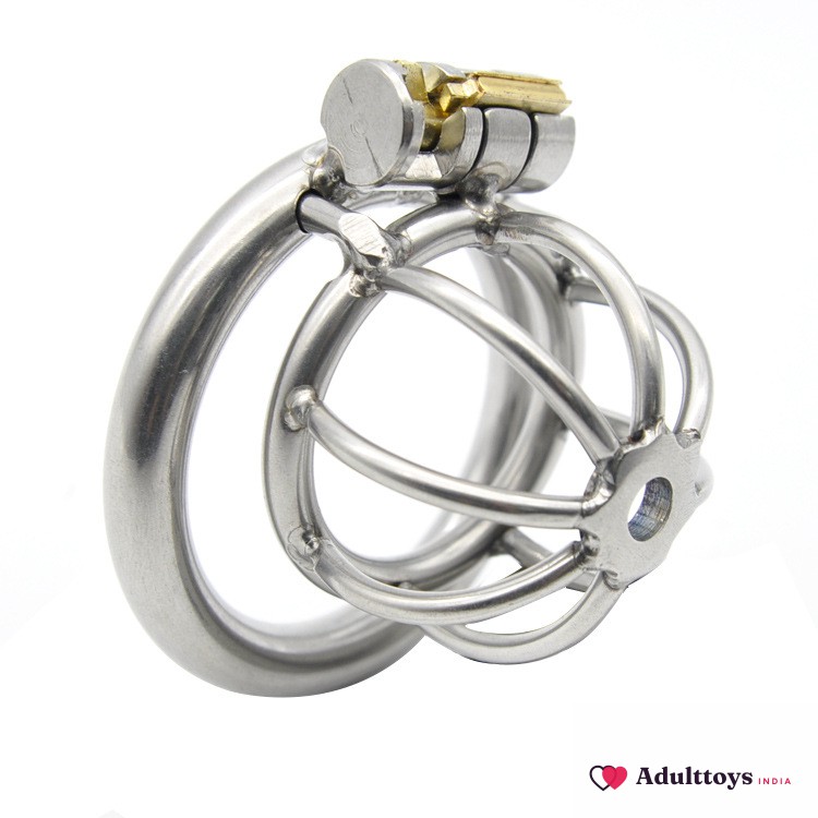 Maxbell Male Chastity Device Stainless Steel Chastity Cage Lock Muscle Training 45mm